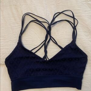 Lorna Jane Blue Sports Bra with Strappy Back